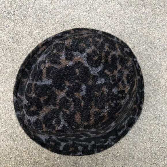 COLLECTION EIGHTEEN Wool Blend Fedora Hat Women's One Size Cheetah Felt …​ - Picture 2 of 7